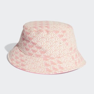 Gorro Quilted Trefoil Bucket Rosa Mujer Originals
