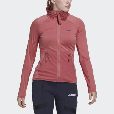 Kvinder TERREX Rød Terrex Tech Flooce Light Hooded vandrejakke