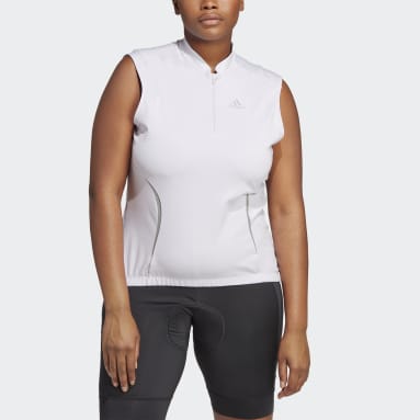 The Sleeveless Cycling Top (Plus Size) Fioletowy