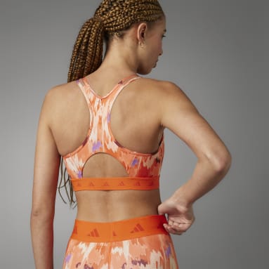 Women Gym & Training Orange Lift Your Mind PowerReact Medium-Support Bra