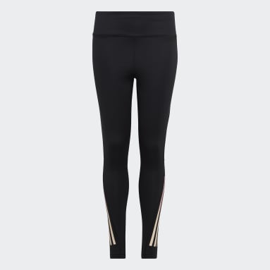 Girls Sportswear Black AEROREADY 3-Stripes High-Rise 7/8 Optime Pocket Leggings