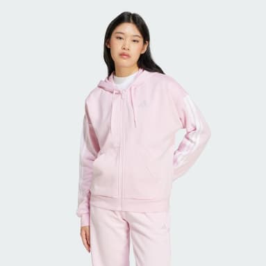 Essentials 3-Stripes Full-Zip Fleece Hoodie