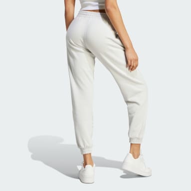 Women's Originals Grey Large Trefoil Cuff Sweatpants