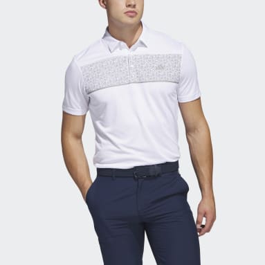 Camiseta Polo Estampada en el Pecho Blanco Hombre Golf