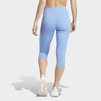 Adidas Women's Climalite Blue Cropped Leggings, Size XS
