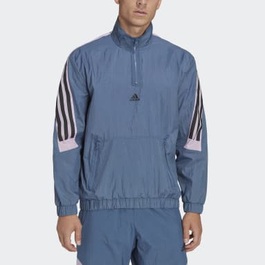 Sweat-shirt tissé zip 1/4 Future Icons 3-Stripes Bleu Hommes Sportswear