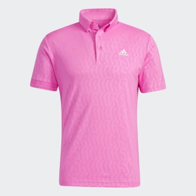 Men Golf Pink Polo Shirt