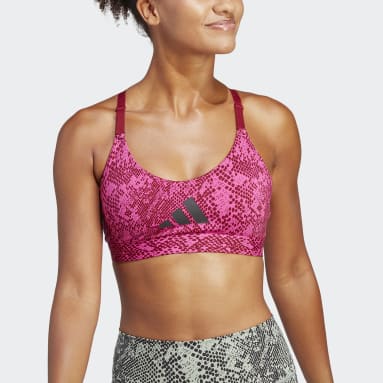 adidas Brassière de running à poches Maintien moyen - Violet