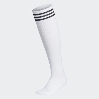 Women Golf White Recycled Materials 3-Stripes Knee-High Socks