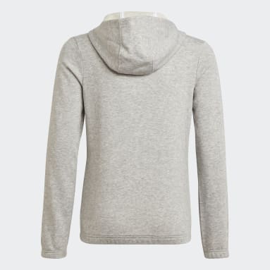 Chaqueta con capucha Essentials 3 bandas Gris Niña Sportswear