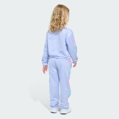Two-Piece Long Sleeve Printed 3-Stripes Fashion Tricot Jacket Set