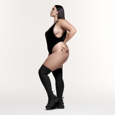 Women's Originals Black Velvet Bodysuit (Plus Size)