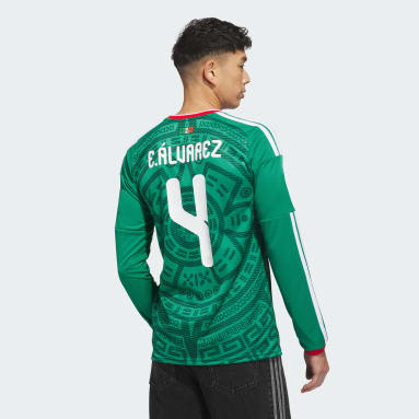 Mexico 26 Home Alvarez Long Sleeve Jersey