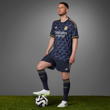 Heren Voetbal blauw Real Madrid 23/24 Authentiek Uitshirt