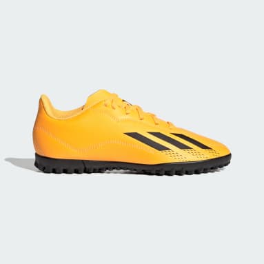 Guayos X Speedportal.4 Pasto Sintético Dorado Niño Fútbol