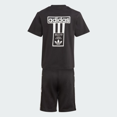 Kids Originals Black Adibreak Short Tee Set