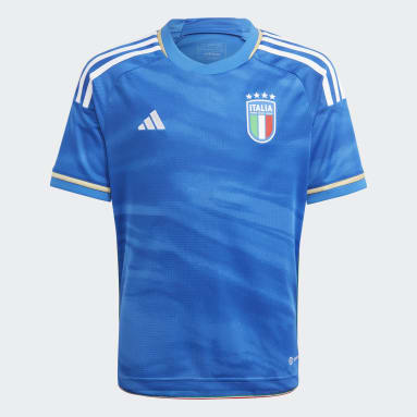 Kinder Fußball Italien 23 Heimtrikot Blau