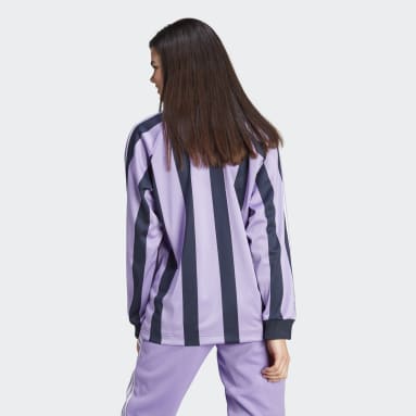 Camiseta Manga Larga Jacquard Morado Mujer Sportswear
