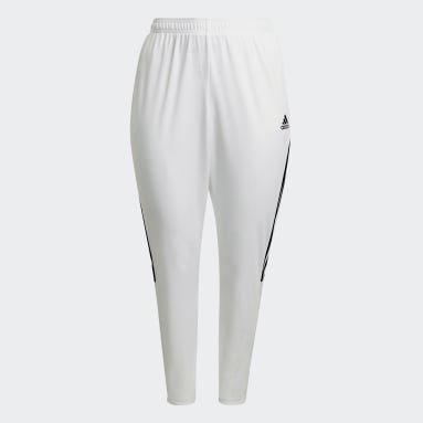 Women's Soccer White Tiro Track Pants (Plus Size)