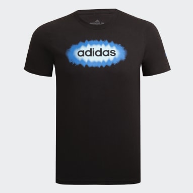 Polera Graphic Positive Aura Linear Negro Hombre Training