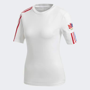 Ženy Originals biela Tričko Adicolor 3D Trefoil