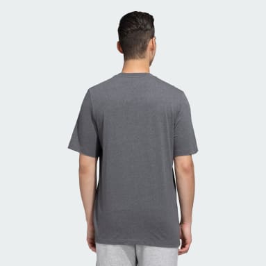 Men Training Grey BIG LOGO SINGLE JERSEY TEE