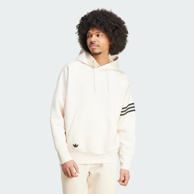 Mens white adidas jumper top