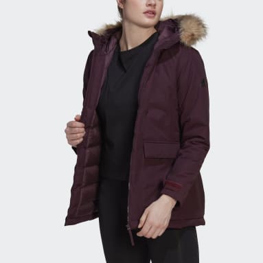 Parka con cappuccio Utilitas Rosso Donna Sportswear