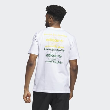 Adidas Originals T-shirt 3 Bandes Garçons - Blanc à prix pas cher