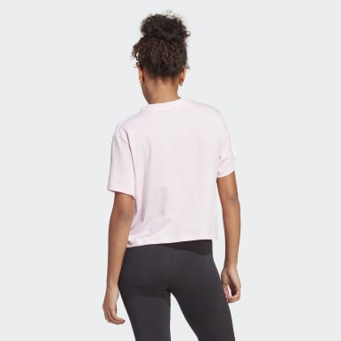 Women Sportswear Pink Essentials 3-Stripes Single Jersey Crop Top