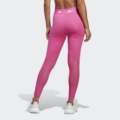 3/$30 Adidas Climalite Cotton Pink Logo Black Leggings Size S