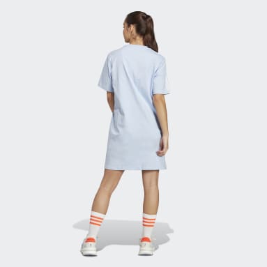 Robe t-shirt en jersey coupe boyfriend Essentials 3-Stripes Bleu Femmes Sportswear