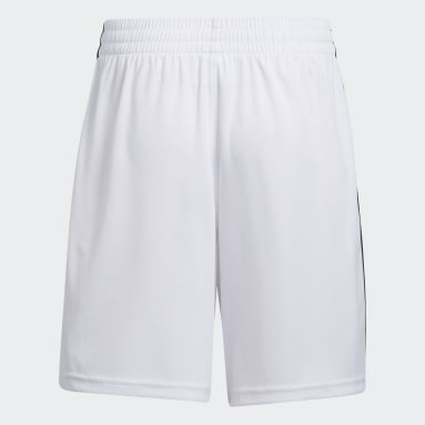 Youth Training White Classic 3-Stripes Shorts (Extended Size)
