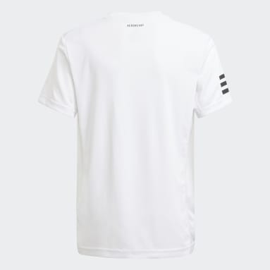 Camiseta de Tenis Club 3 Rayas Blanco Niño Tennis