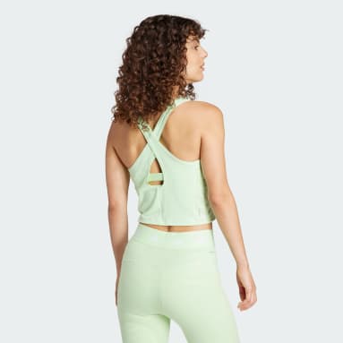 adidas Yoga Studio Crop Tank Top - Green