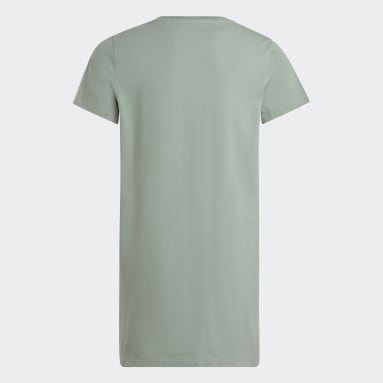 Animal Print Tee Kjole Grønn