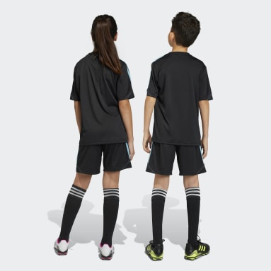 Kids Football Black Tiro 23 Club Training Shorts