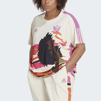 Women's Sportswear Beige Thebe Magugu Tiro Jersey (Plus Size)