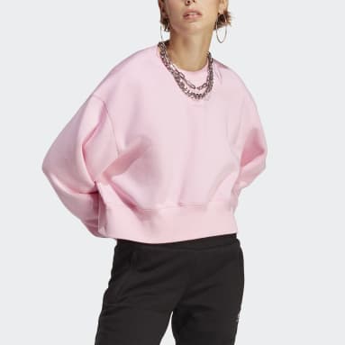 Women originals Pink 아디컬러 에센셜 크루 스웨트셔츠