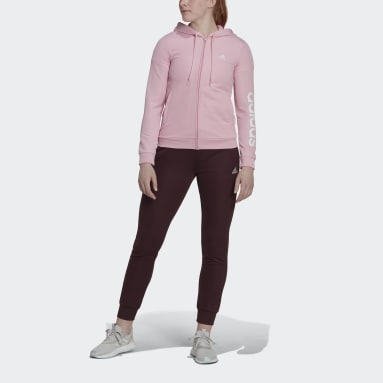Dames Sportswear roze Essentials Logo French Terry Trainingspak