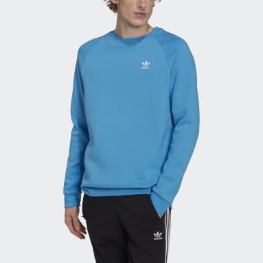 Sweat-shirt Adicolor Essentials Trefoil Crewneck Bleu Hommes Originals