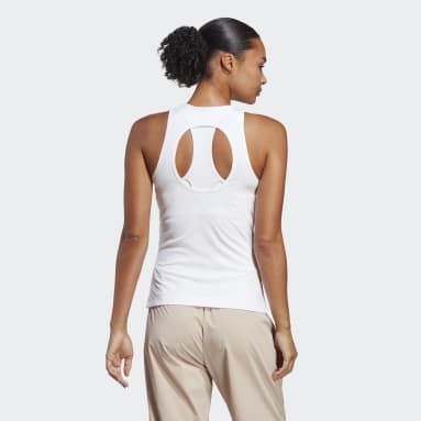 Musculosa de Entrenamiento Exercise Snacking Acanalada Blanco Mujer Training