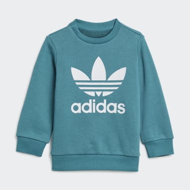 Conjunto sudadera cuello redondo y pantalón Turquesa Niño Originals