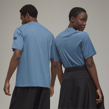 Y-3 modrá Y-3 Relaxed Short Sleeve