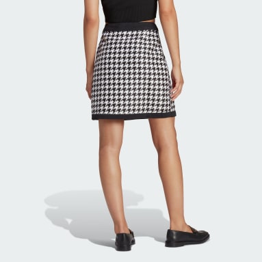 Women Lifestyle Black Houndstooth Trefoil Moments Originals Skirt
