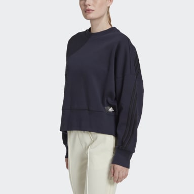 Sweatshirt 3-Stripes Future Icons adidas Sportswear Azul Mulher Sportswear