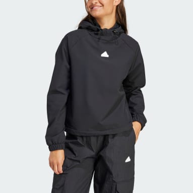 Sudadera con capucha City Escape Bungee Cord Negro Mujer Sportswear
