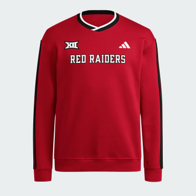 Texas Tech Red Raiders 3-Stripes Fleece Jersey Crew