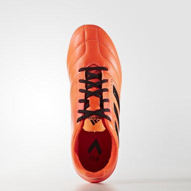 Girls Football Orange ACE 17.4 Flexible Ground Boots