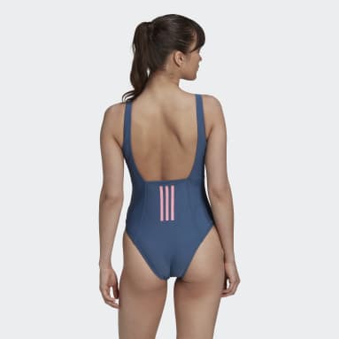 Women Swimming Blue Iconisea 3-Stripes Swimsuit